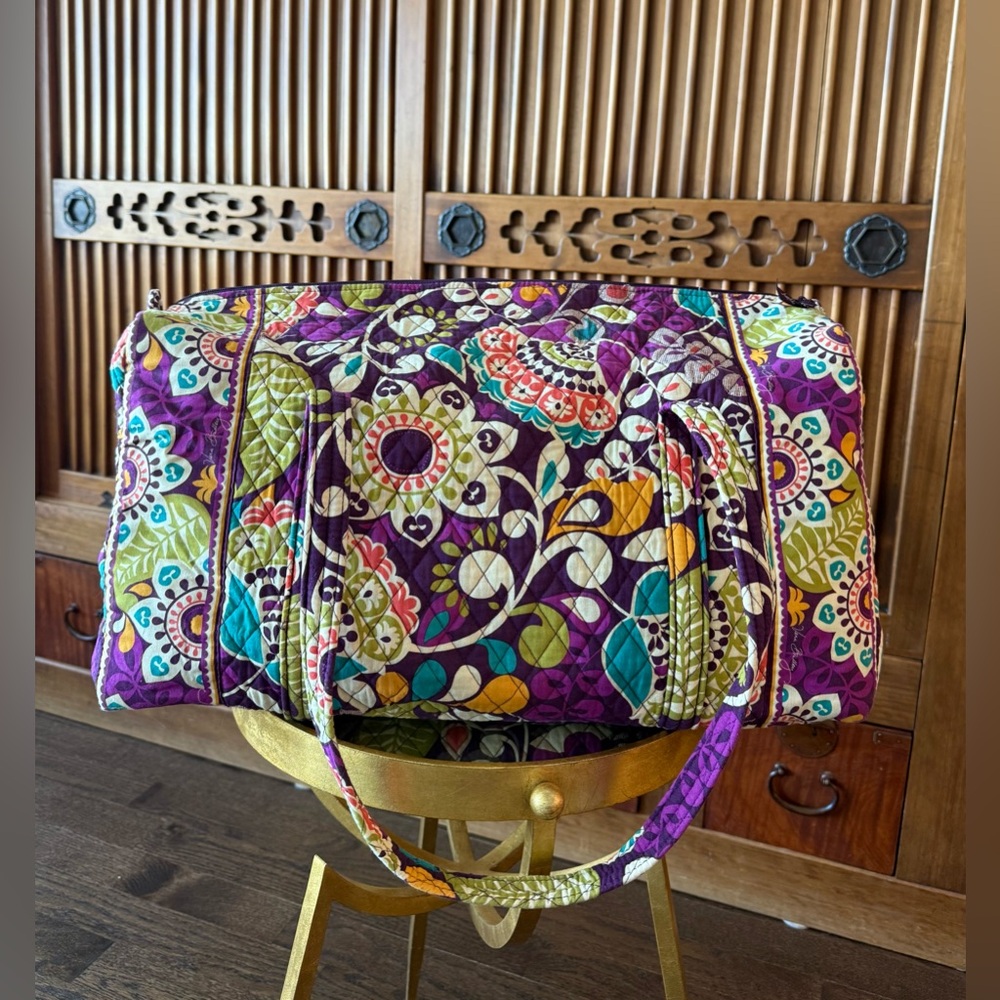 Vera Bradley Quilted Cotton Duffle Bag. Lightly Used, Immaculate Inside & Out.